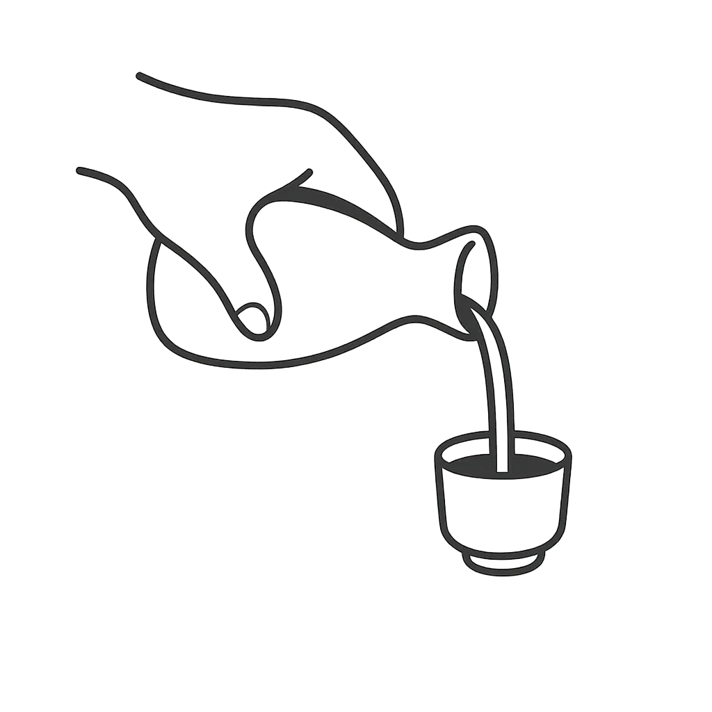 Sake Pouring Illustration