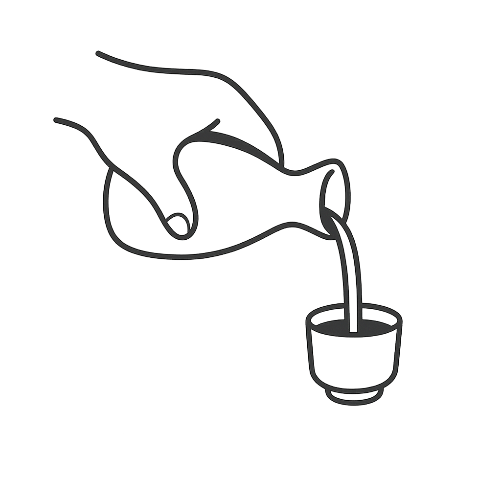 Sake Pouring Illustration