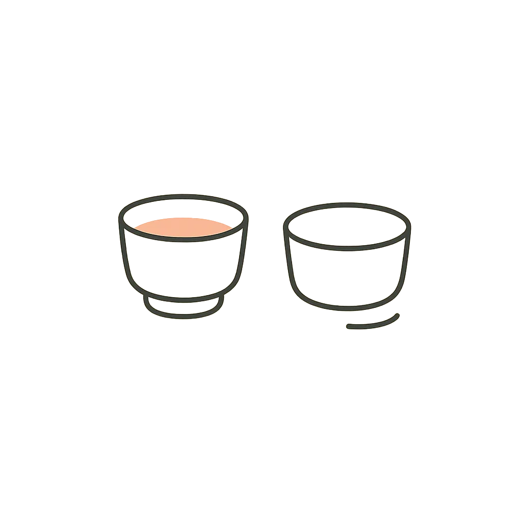 Sake Cups Illustration