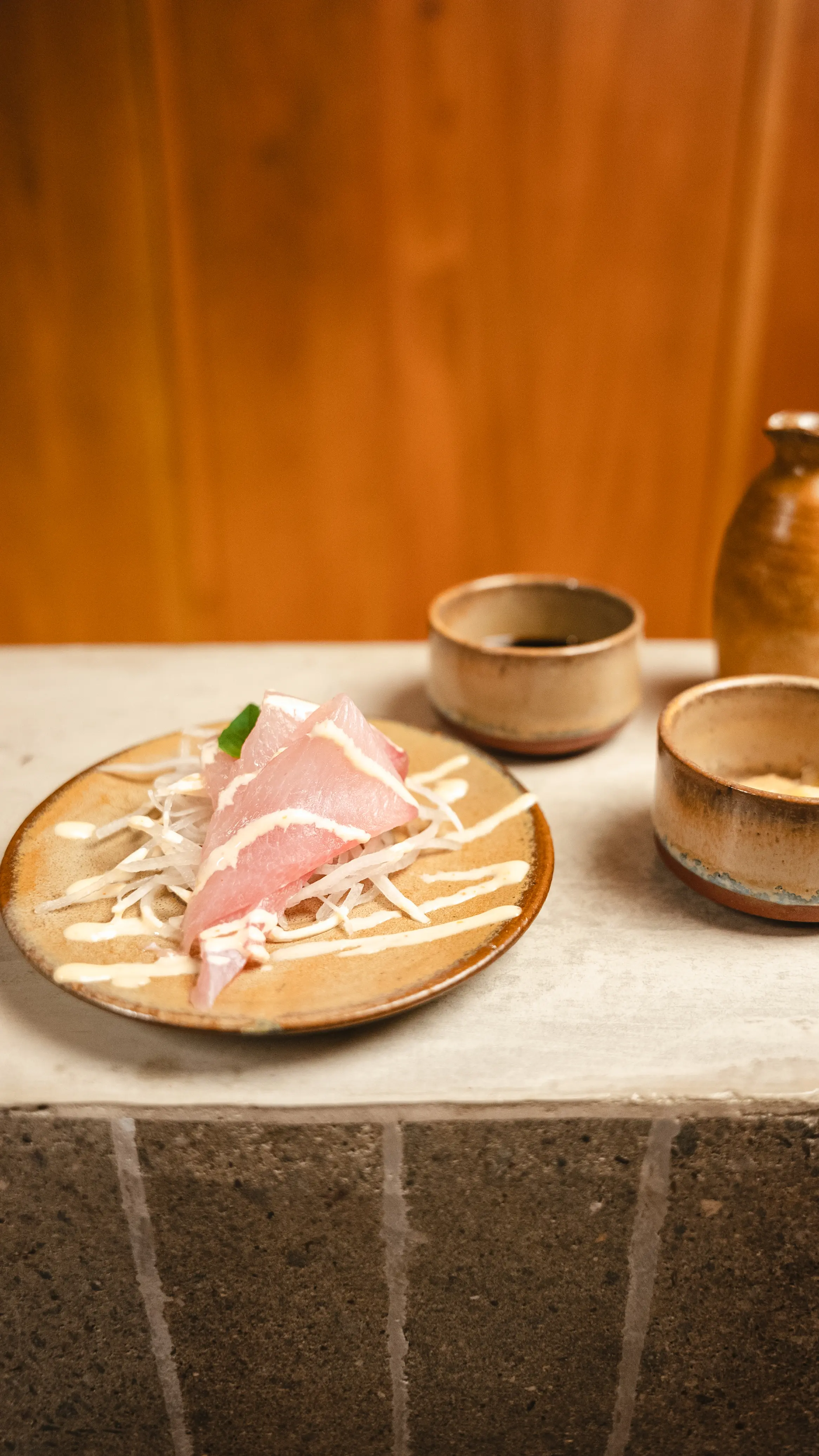 Fresh mahi-mahi sashimi at Yasumi in Santa Teresa